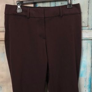 LOFT Maroon Julie Trouser Pants 8P  Flare/Boot Cut